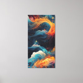 kosmischer Flammenfluss Leinwanddruck