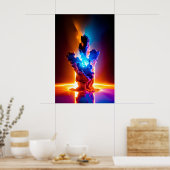 Kosmischer Formnebel glühende Galaxien Poster (Küche)