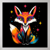 Kosmischer Fox Poster (Vorne)