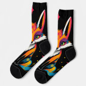 Kosmischer Fox Socken (Linkes Detail)