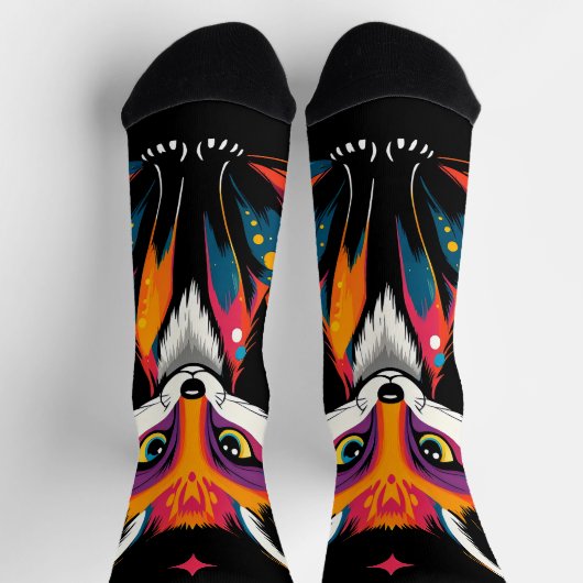 Kosmischer Fox Socken (Oben)