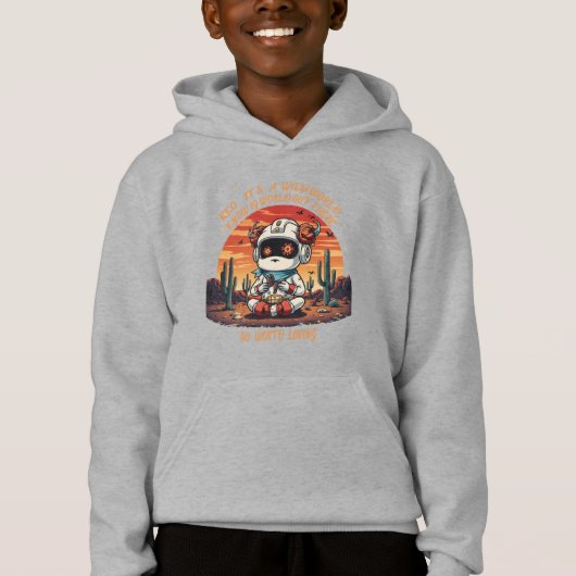 Kosmischer Frieden in einer wilden Welt Hoodie (Vorderseite)
