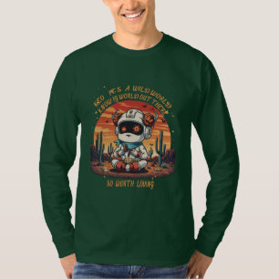 Kosmischer Frieden in einer wilden Welt T-Shirt