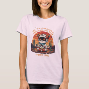 Kosmischer Frieden in einer wilden Welt T-Shirt