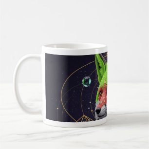 Kosmischer Fuchs: Eine Fusion von Natur und Mystik Kaffeetasse