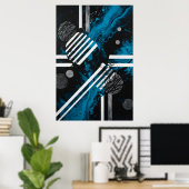 Kosmischer Fußabdruck Poster (Heimbüro)
