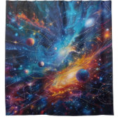 Kosmischer Galaxie Duschvorhang (Vorderseite)