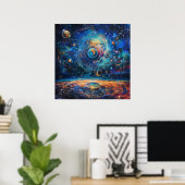 Kosmischer Galaxie Poster (Heimbüro)