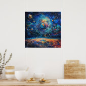 Kosmischer Galaxie Poster (Küche)