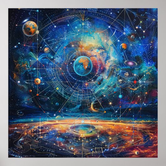 Kosmischer Galaxie Poster (Vorne)