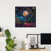 Kosmischer Galaxie Poster (Heimbüro)