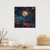 Kosmischer Galaxie Poster (Küche)