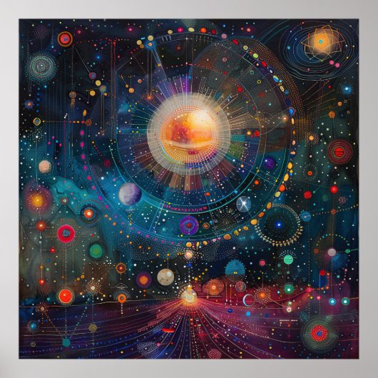 Kosmischer Galaxie Poster (Vorne)