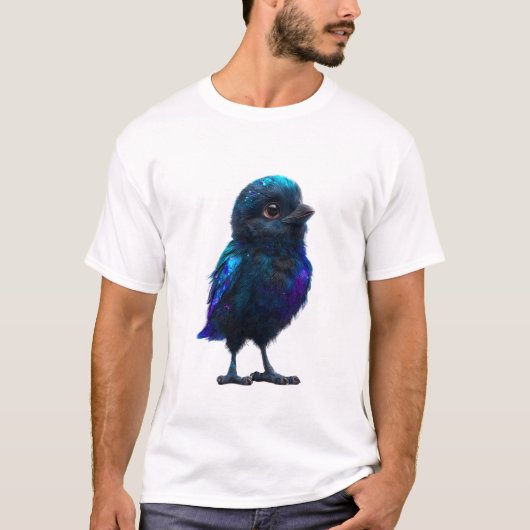 Kosmischer Galaxy Blau Vogel Männer T-Shirt (Vorderseite)