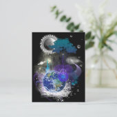Kosmischer geometrischer Frieden Postkarte (Stehend Vorderseite)