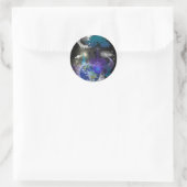 Kosmischer geometrischer Frieden Runder Aufkleber (Tasche)