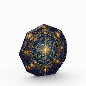 Kosmischer goldener Bauplan Fotoblock (Links)