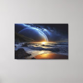 Kosmischer Goldener Fluss Leinwanddruck (Vorderseite)