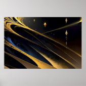 Kosmischer Goldener Fluss Poster (Vorne)