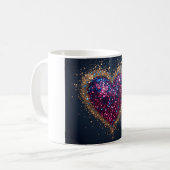 Kosmischer Heiliger Herz Kaffeetasse (Vorderseite Links)