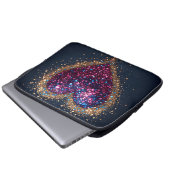 Kosmischer Heiliger Herz Laptopschutzhülle (Vorne Knopf)