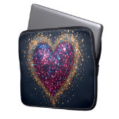 Kosmischer Heiliger Herz Laptopschutzhülle (Vorderseite Links)