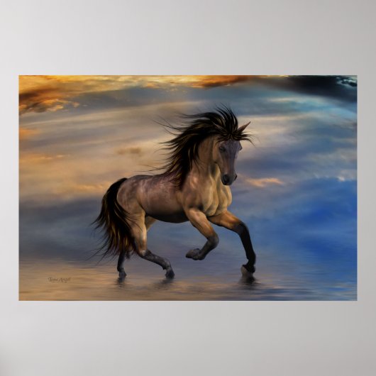 Kosmischer Hengst Poster (Vorne)