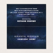 Kosmischer Himmel, moderne doppelte Loyalität Visitenkarten (Außenseite Aufgefaltet)