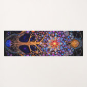 Kosmischer Himmelsbaum Yogamatte (Rückseite (Horizontal))