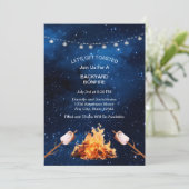 Kosmischer Hinterhof-Feuerbrand Einladung (Stehend Vorderseite)