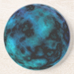 Kosmischer Imitat-Blau-Marmor Sandstein Untersetzer