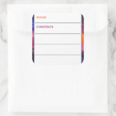 Kosmischer Inhalt des Weltraumtransports Quadratischer Aufkleber (Tasche)