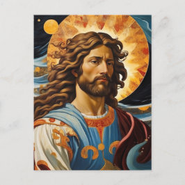 *~* Kosmischer Jesus betroffen Universum Erde AP50 Postkarte