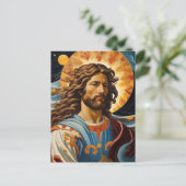 *~* Kosmischer Jesus betroffen Universum Erde AP50 Postkarte (Stehend Vorderseite)