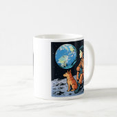 Kosmischer Kaffee mit meinem Hund Kaffeetasse (VorderseiteRechts)