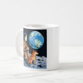 Kosmischer Kaffee mit meinem Hund Kaffeetasse (Vorderseite Links)