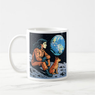 Kosmischer Kaffee mit meinem Hund Kaffeetasse