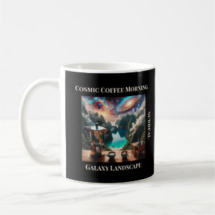 Kosmischer Kaffeemorgen – Surreale Galaxienlandsch Kaffeetasse