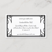 Kosmischer Katzen-Mond und Sterne Visitenkarte (Rückseite)