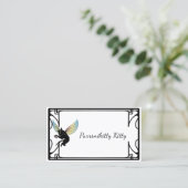 Kosmischer Katzen-Mond und Sterne Visitenkarte (Stehend Vorderseite)