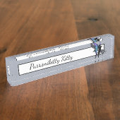 Kosmischer Katzen-Stern Namensplakette (Seite)