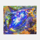 Kosmischer Katzenepsilon Fleecedecke (Vorderseite (Horizontal))