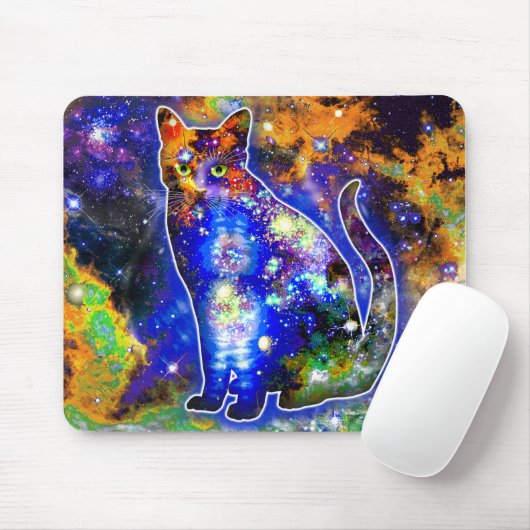Kosmischer Katzenepsilon Mousepad (Mit Mouse)