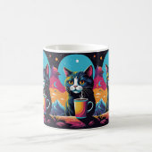 Kosmischer Katzenkaffee Kaffeetasse (Mittel)