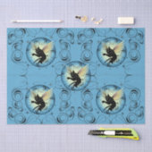 Kosmischer Katzenmond und Stars Seidenpapier (Handwerk)