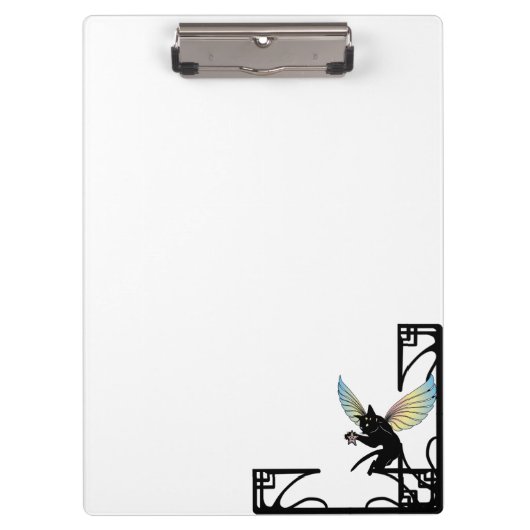 Kosmischer Katzenmond und Sterne Klemmbrett (Vorderseite)