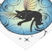 Kosmischer Katzenmond und Sterne Kurzer Tischläufer (Ecke)