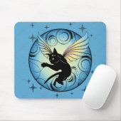 Kosmischer Katzenmond und Sterne Mousepad (Mit Mouse)