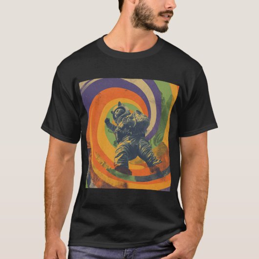 Kosmischer Katzennavigator T-Shirt (Vorderseite)