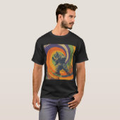 Kosmischer Katzennavigator T-Shirt (Vorne ganz)